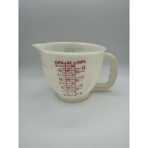 Vtg 1977 Tupperware Measuring Bowl Mix N Store 4 Cup 1288-3 Blue & Red No Lid